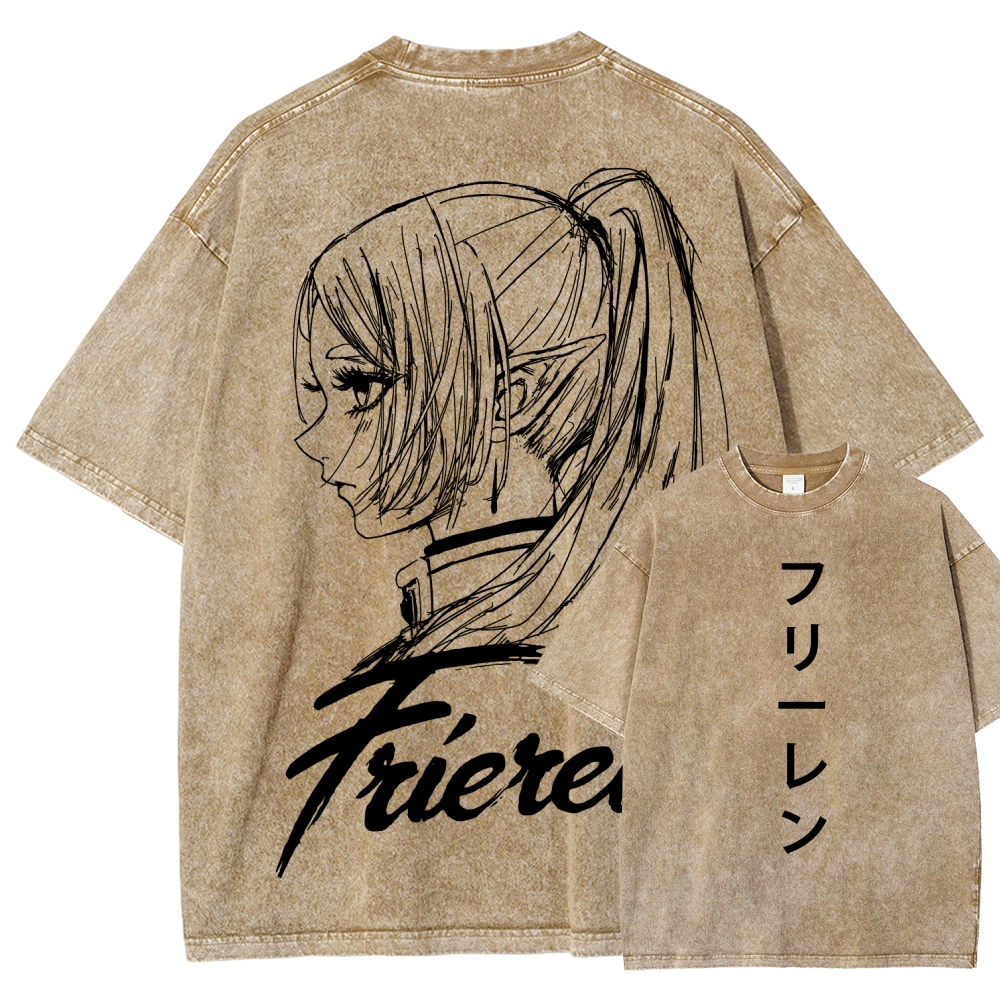 Frieren Unisex Fit Washed T-Shirt 2601005954