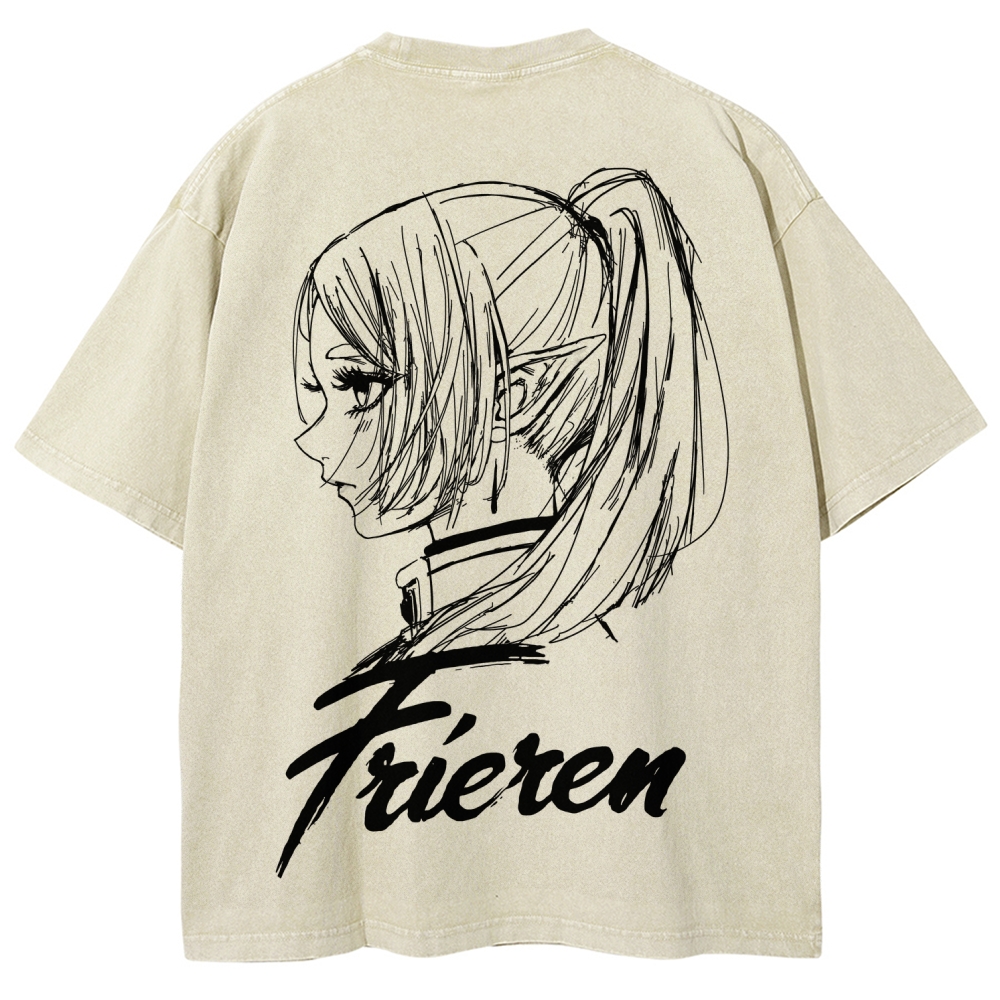 Frieren Unisex Fit Washed T-Shirt 2601005954