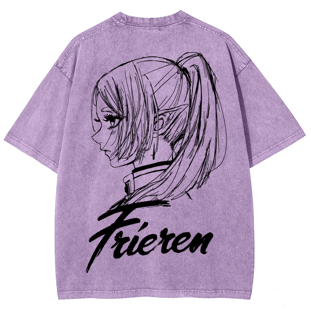 Frieren Unisex Fit Washed T-Shirt 2601005954
