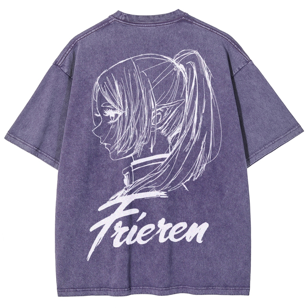 Frieren Unisex Fit Washed T-Shirt 2601005954
