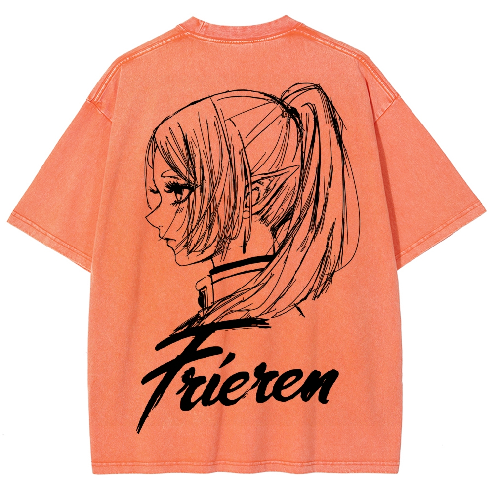 Frieren Unisex Fit Washed T-Shirt 2601005954