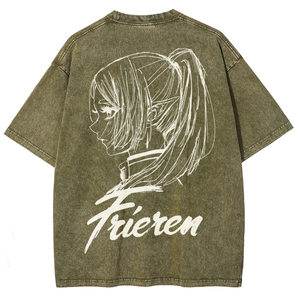 Frieren Unisex Fit Washed T-Shirt 2601005954