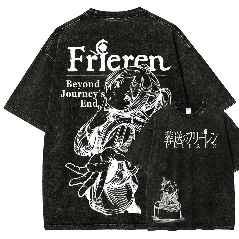 Frieren Unisex Fit Washed T-Shirt 2601005962