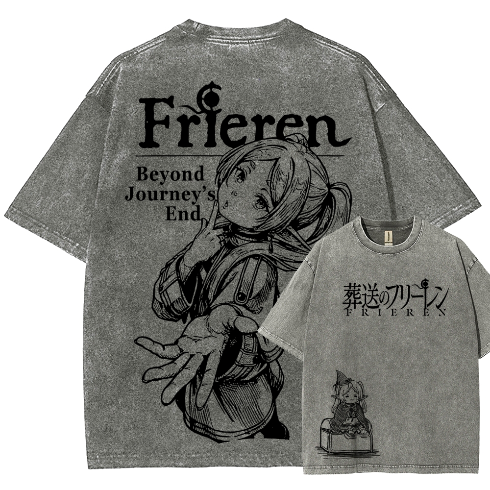 Frieren Unisex Fit Washed T-Shirt 2601005962
