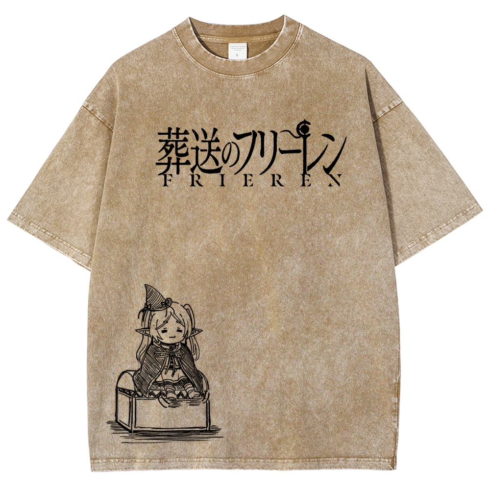 Frieren Unisex Fit Washed T-Shirt 2601005962