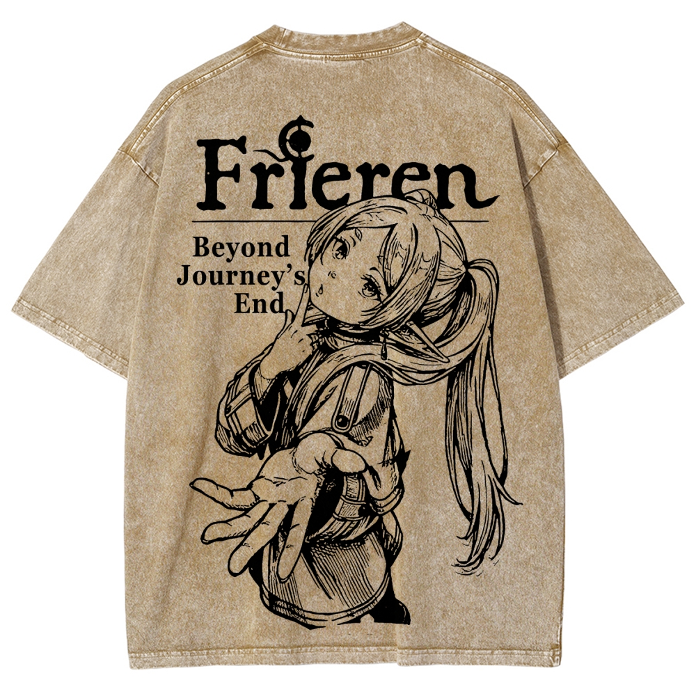 Frieren Unisex Fit Washed T-Shirt 2601005962
