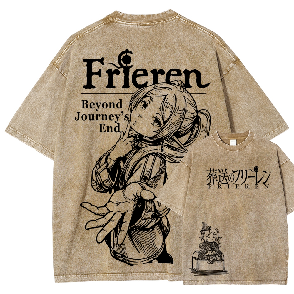 Frieren Unisex Fit Washed T-Shirt 2601005962