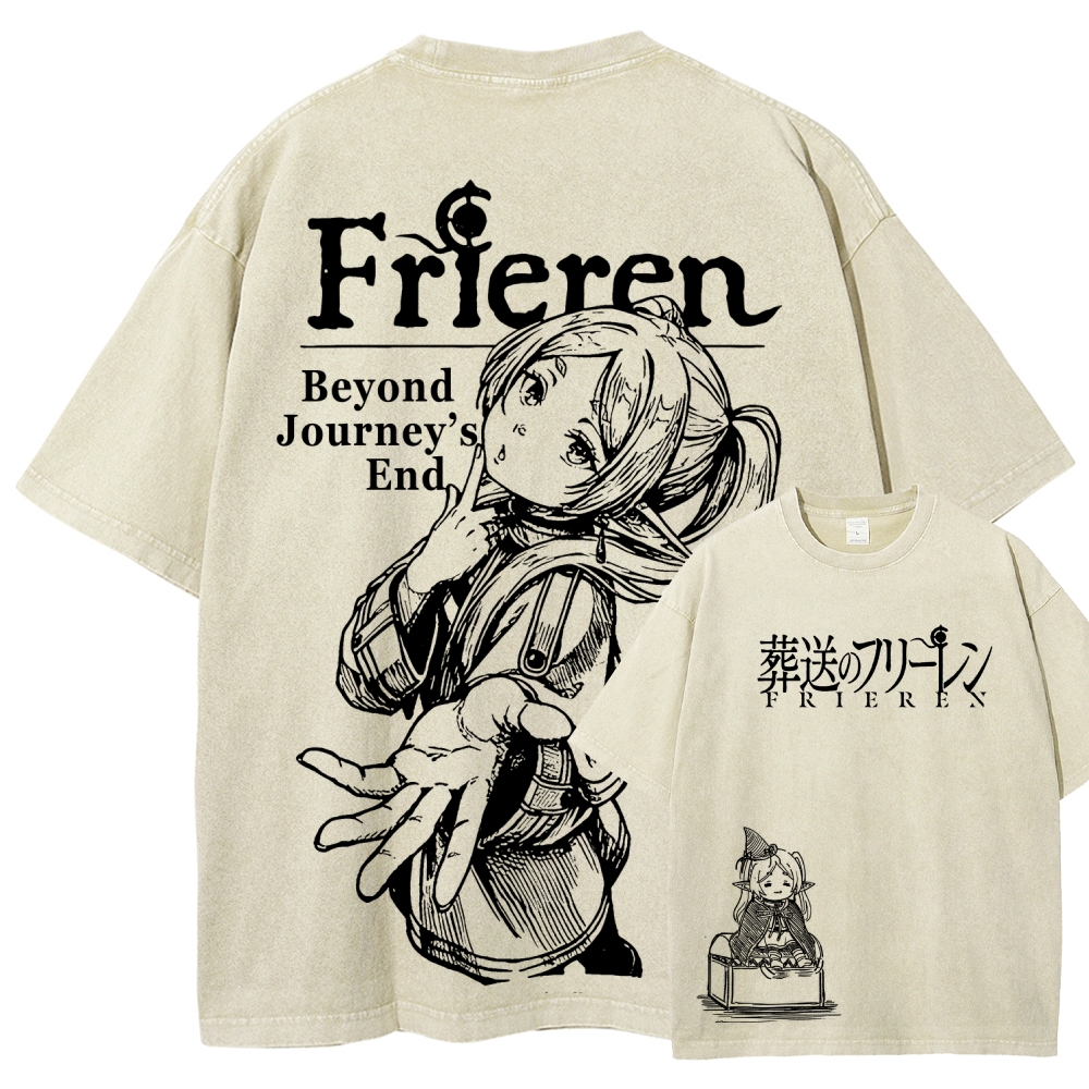 Frieren Unisex Fit Washed T-Shirt 2601005962