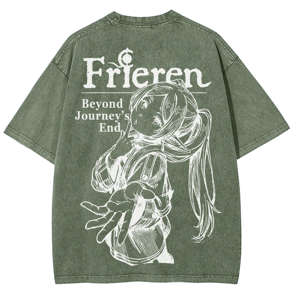 Frieren Unisex Fit Washed T-Shirt 2601005962