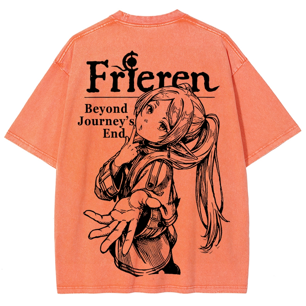 Frieren Unisex Fit Washed T-Shirt 2601005962