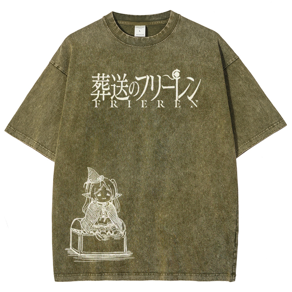 Frieren Unisex Fit Washed T-Shirt 2601005962