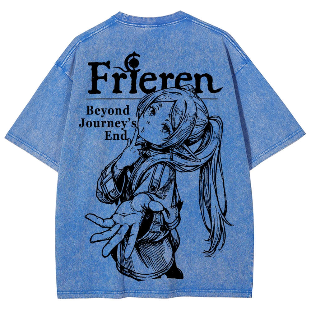 Frieren Unisex Fit Washed T-Shirt 2601005962