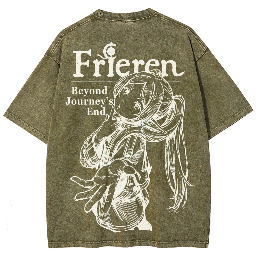 Frieren Unisex Fit Washed T-Shirt 2601005962
