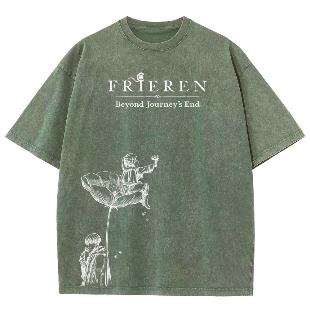 Frieren Unisex Fit Washed T-Shirt 2601005974