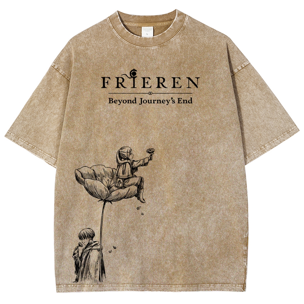 Frieren Unisex Fit Washed T-Shirt 2601005974