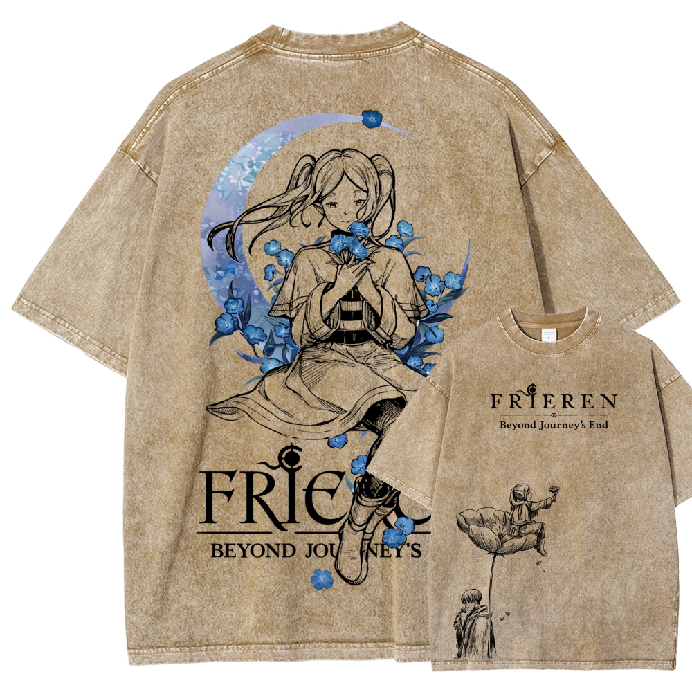 Frieren Unisex Fit Washed T-Shirt 2601005974