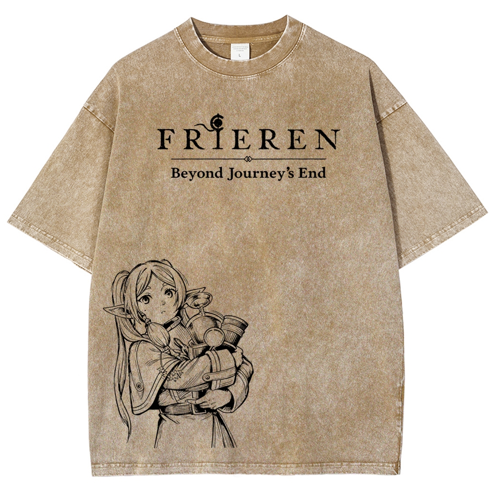 Frieren Unisex Fit Washed T-Shirt 2601005977