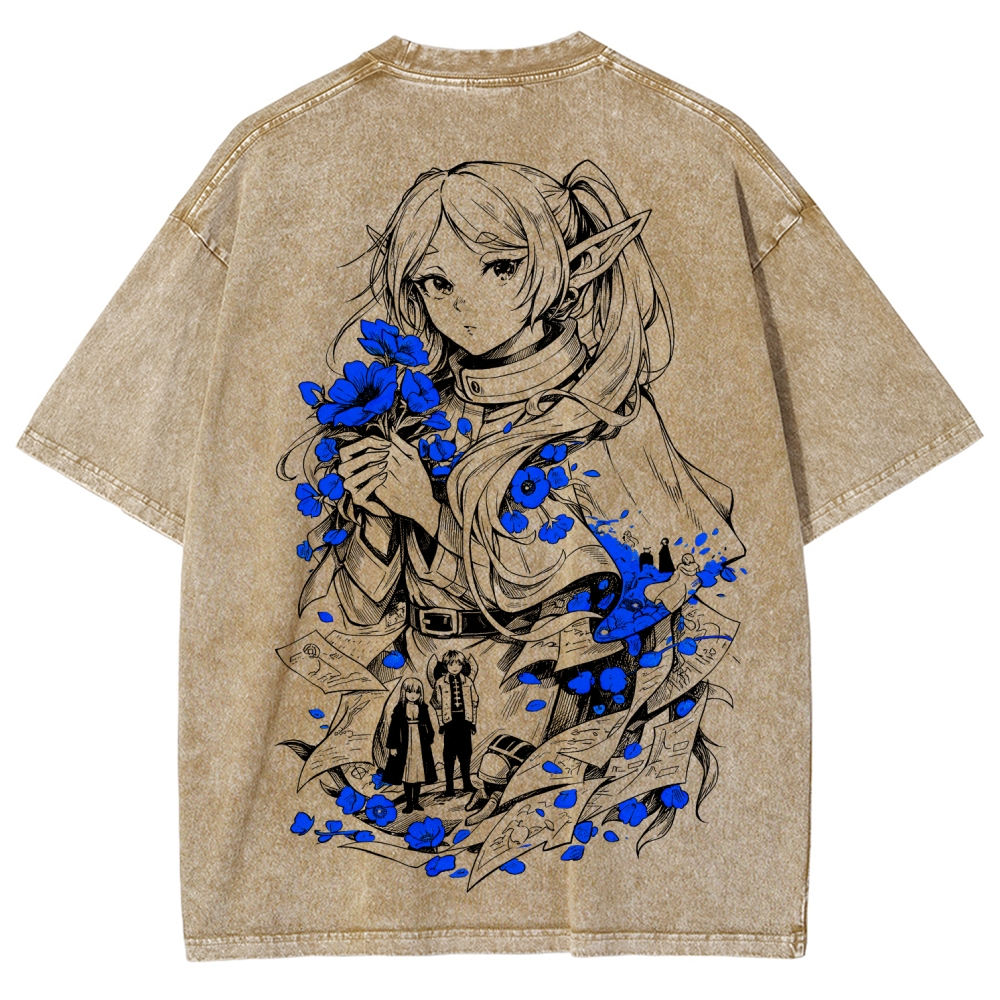 Frieren Unisex Fit Washed T-Shirt 2601005977