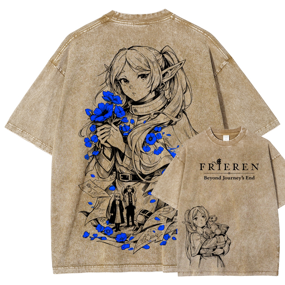 Frieren Unisex Fit Washed T-Shirt 2601005977