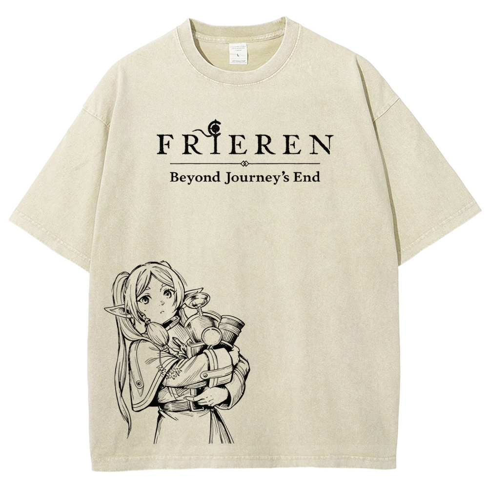 Frieren Unisex Fit Washed T-Shirt 2601005977