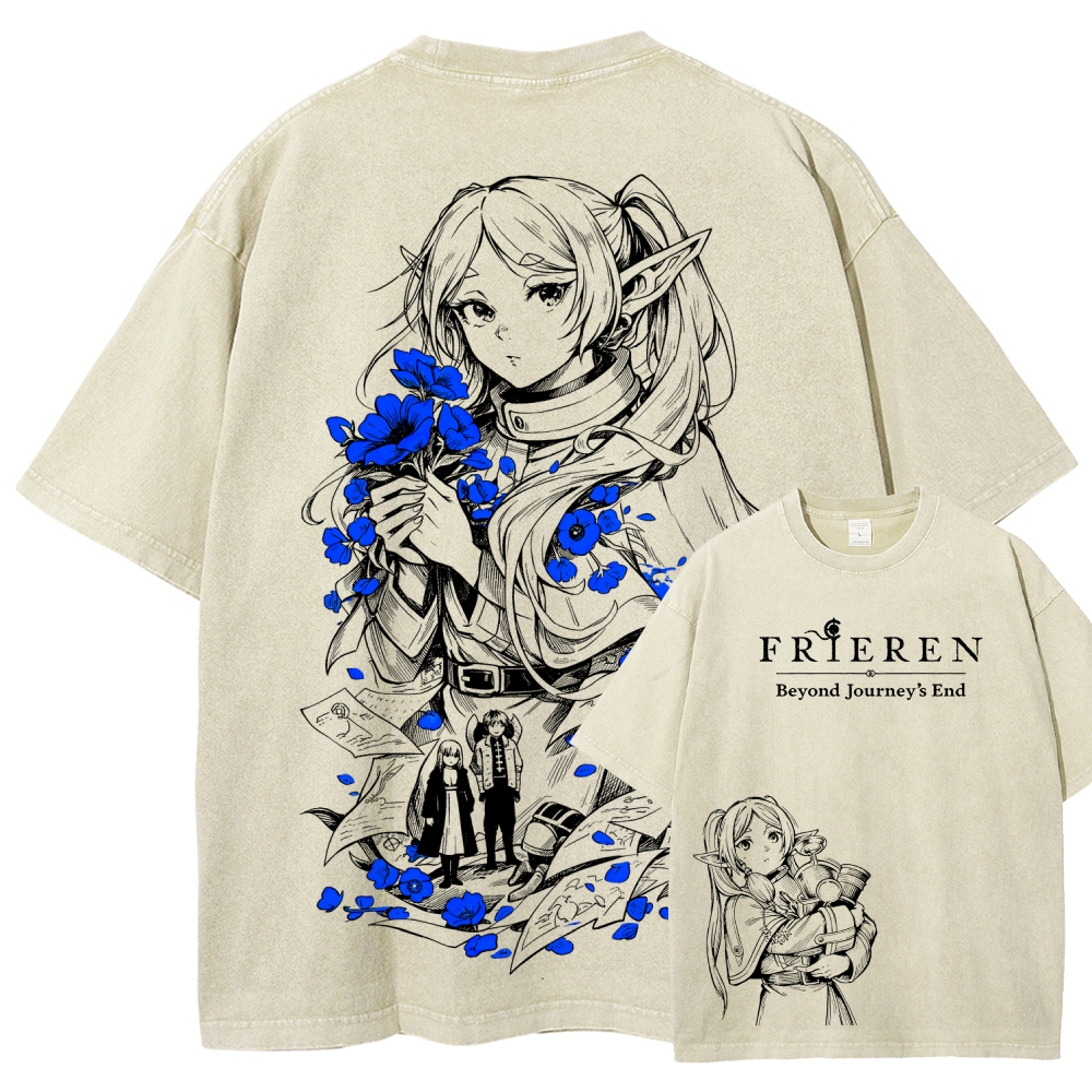 Frieren Unisex Fit Washed T-Shirt 2601005977