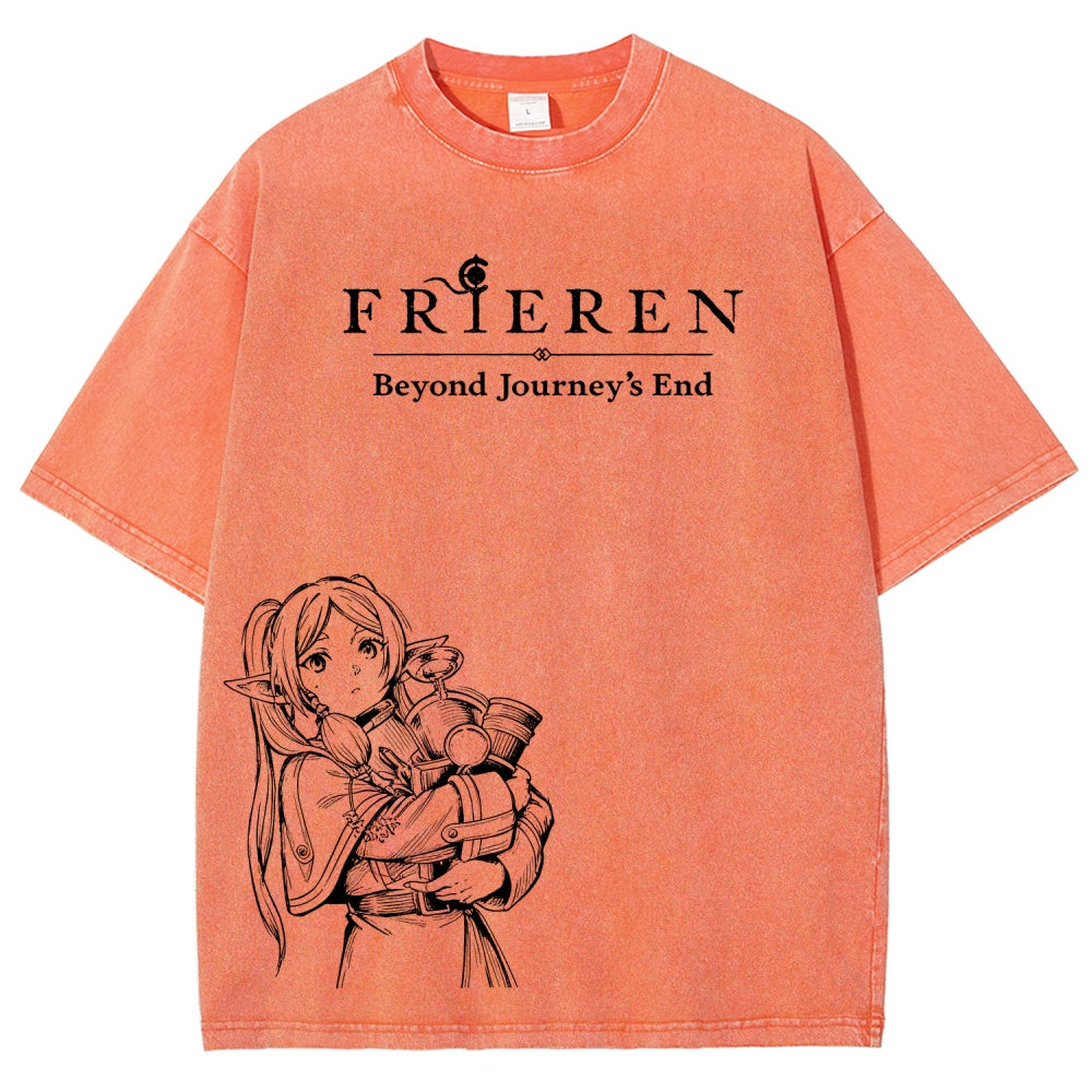 Frieren Unisex Fit Washed T-Shirt 2601005977
