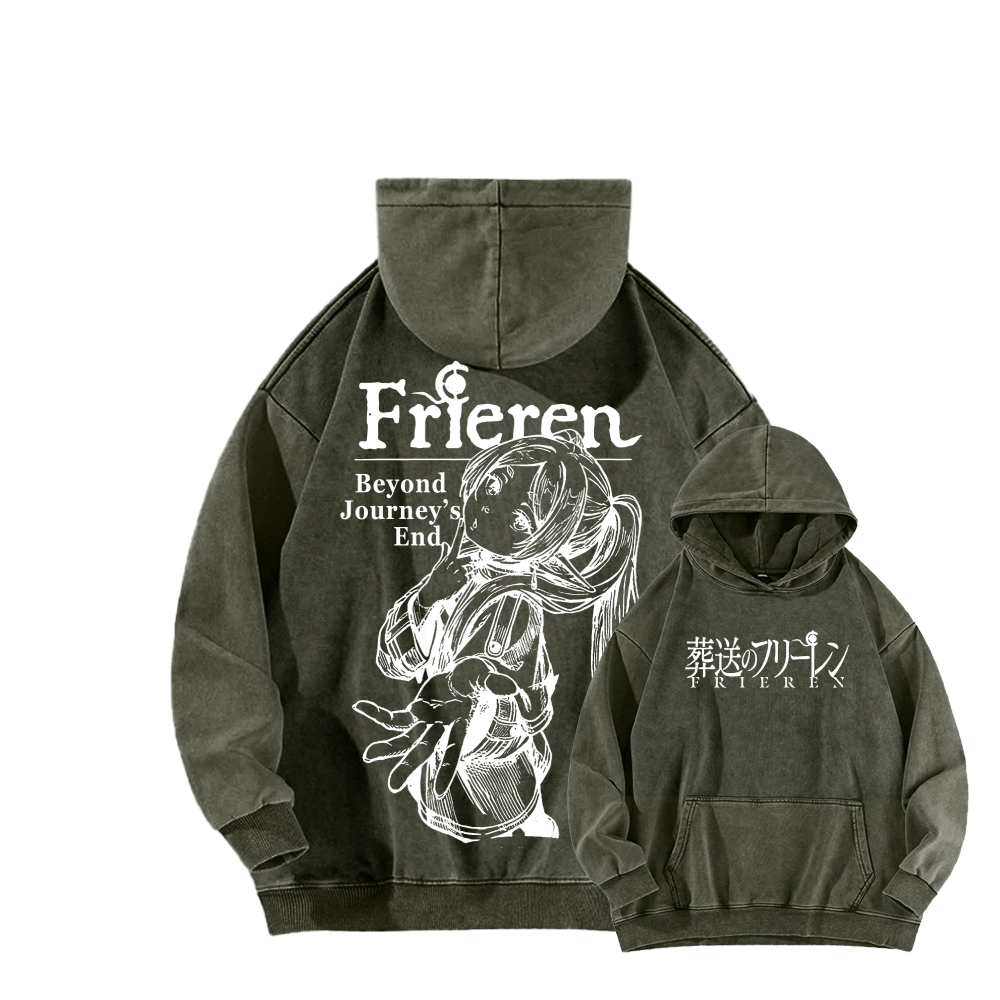 Frieren Unisex Washed Hoodie 2601005983