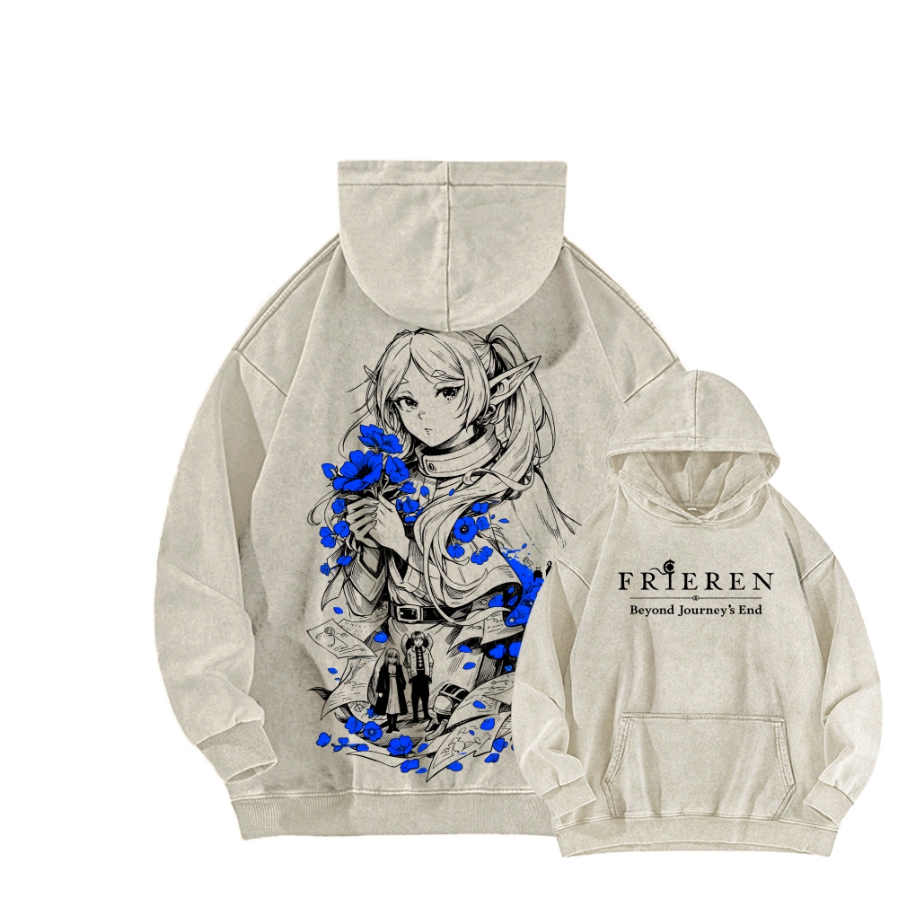 Frieren Unisex Washed Hoodie 2601005992