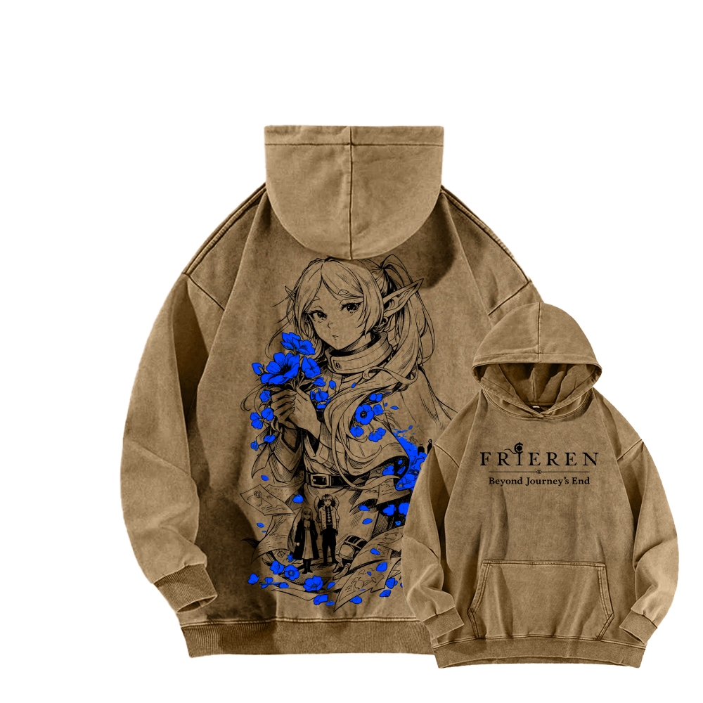 Frieren Unisex Washed Hoodie 2601005992
