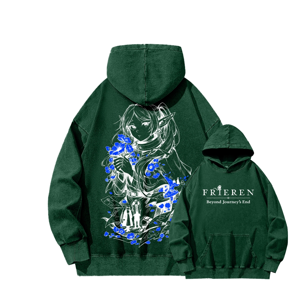 Frieren Unisex Washed Hoodie 2601005992