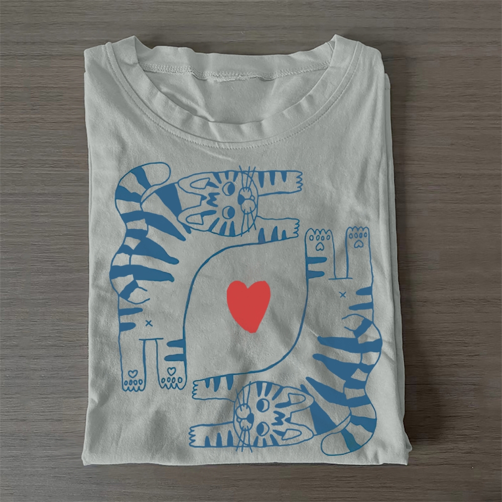 Cat Lover Cotton T-Shirt 