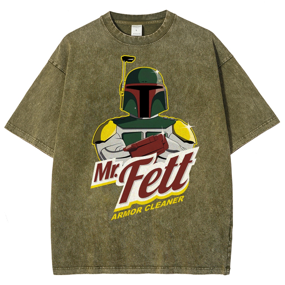 Galactic Armor Cleaner Parody  Washed T-Shirt 