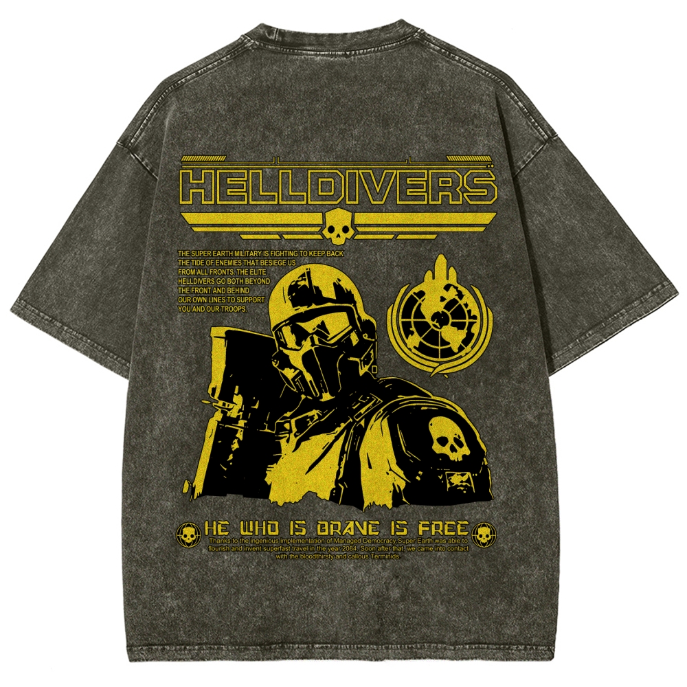 Divers Unisex Fit Washed T-Shirt 2603009465