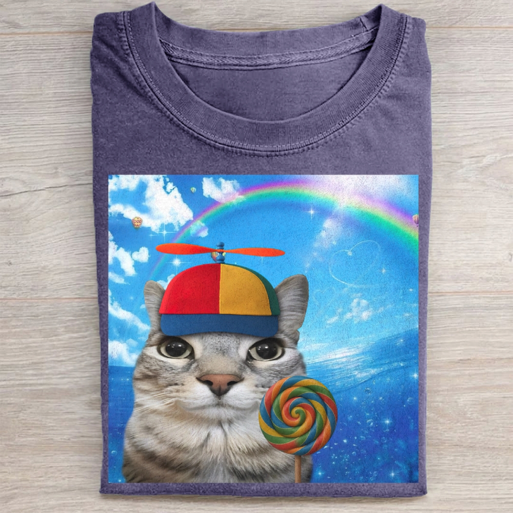 Happy Cat Dreamcore Washed Tee 