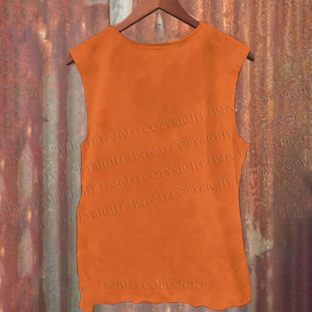 Unisex Casual Flowers Black Dog Printed Tank Top