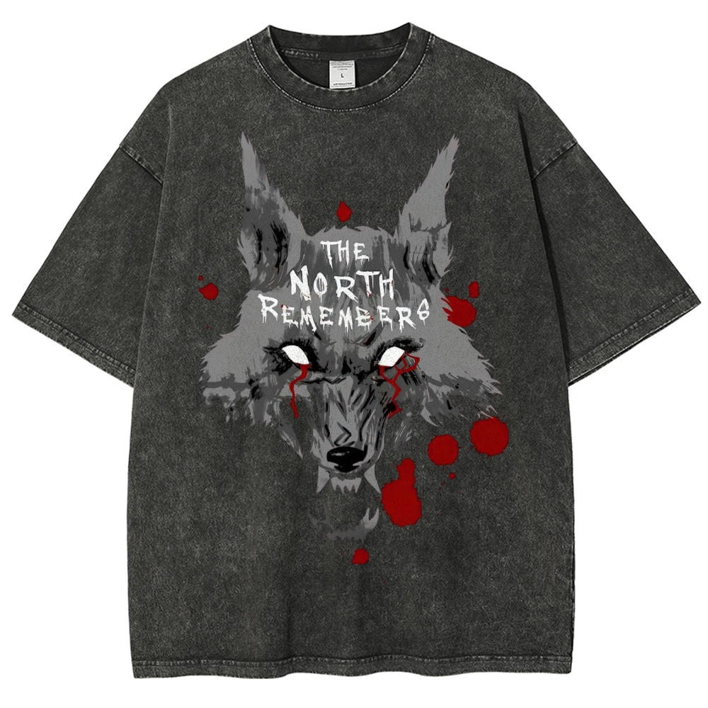 "The North Remembers" Direwolf Washed T-Shirt