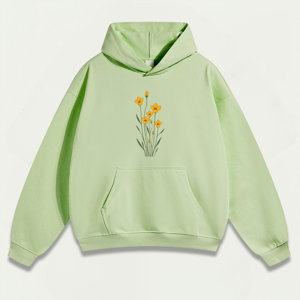 Wildflower Heavyweight Plant Hoodie-HikeVista