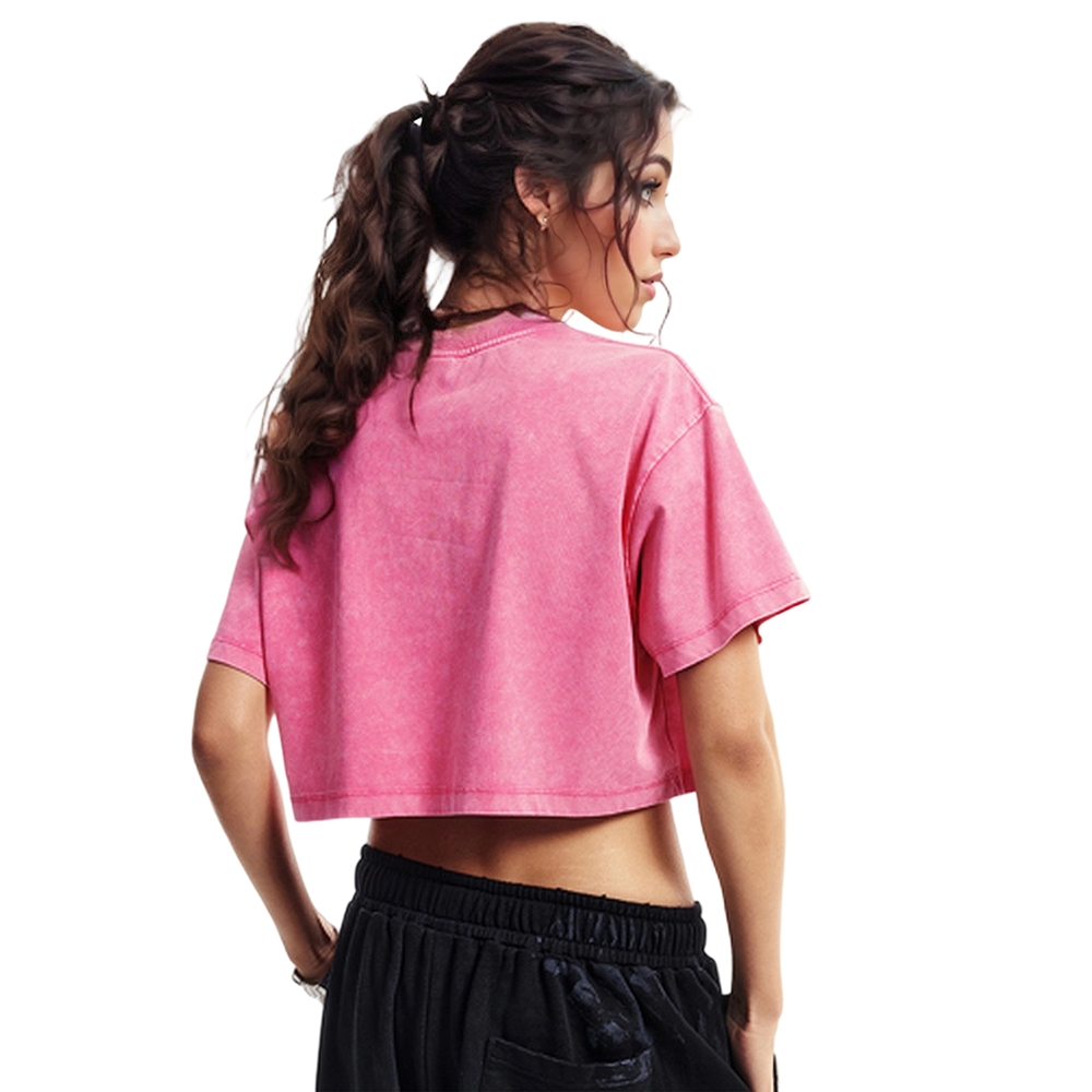 Slow Morning Coffee Club Washed Cropped T-Shirt Customscool