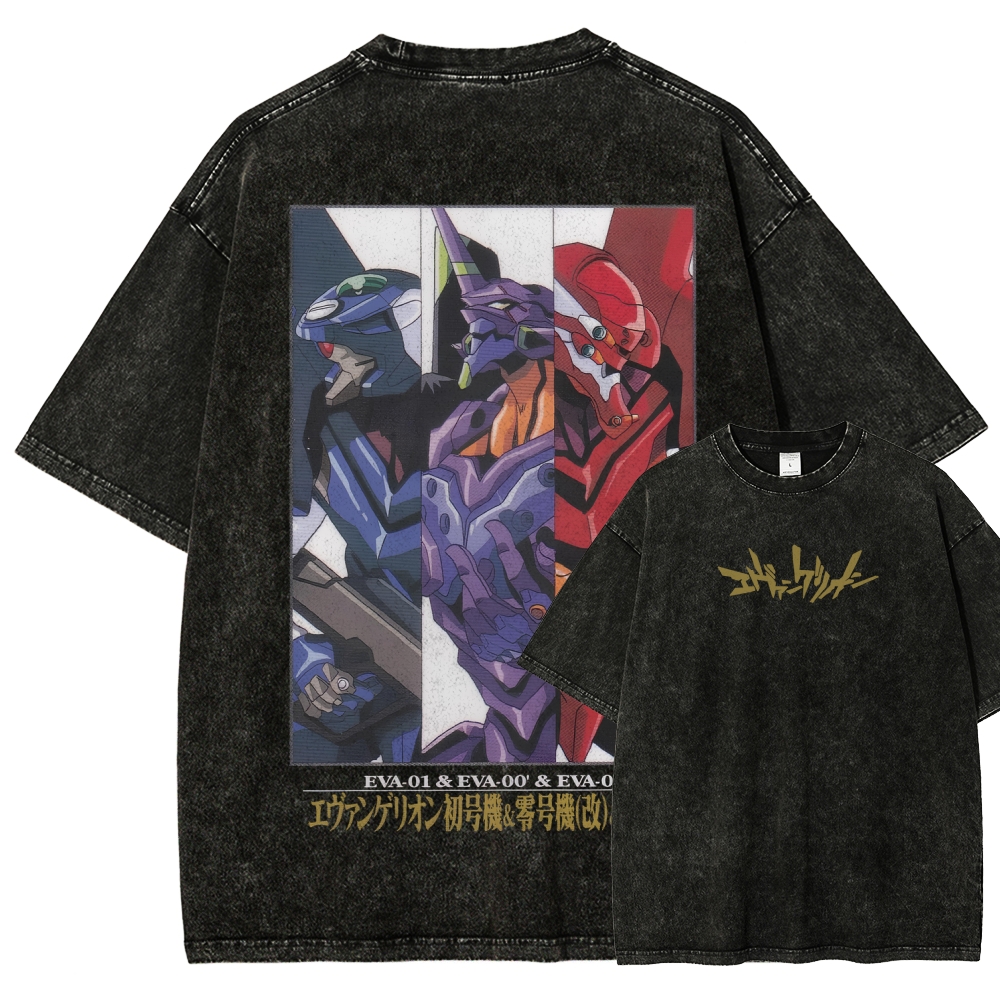Neon Genesis Evangelion Unisex Fit Washed T-Shirt 2605003428