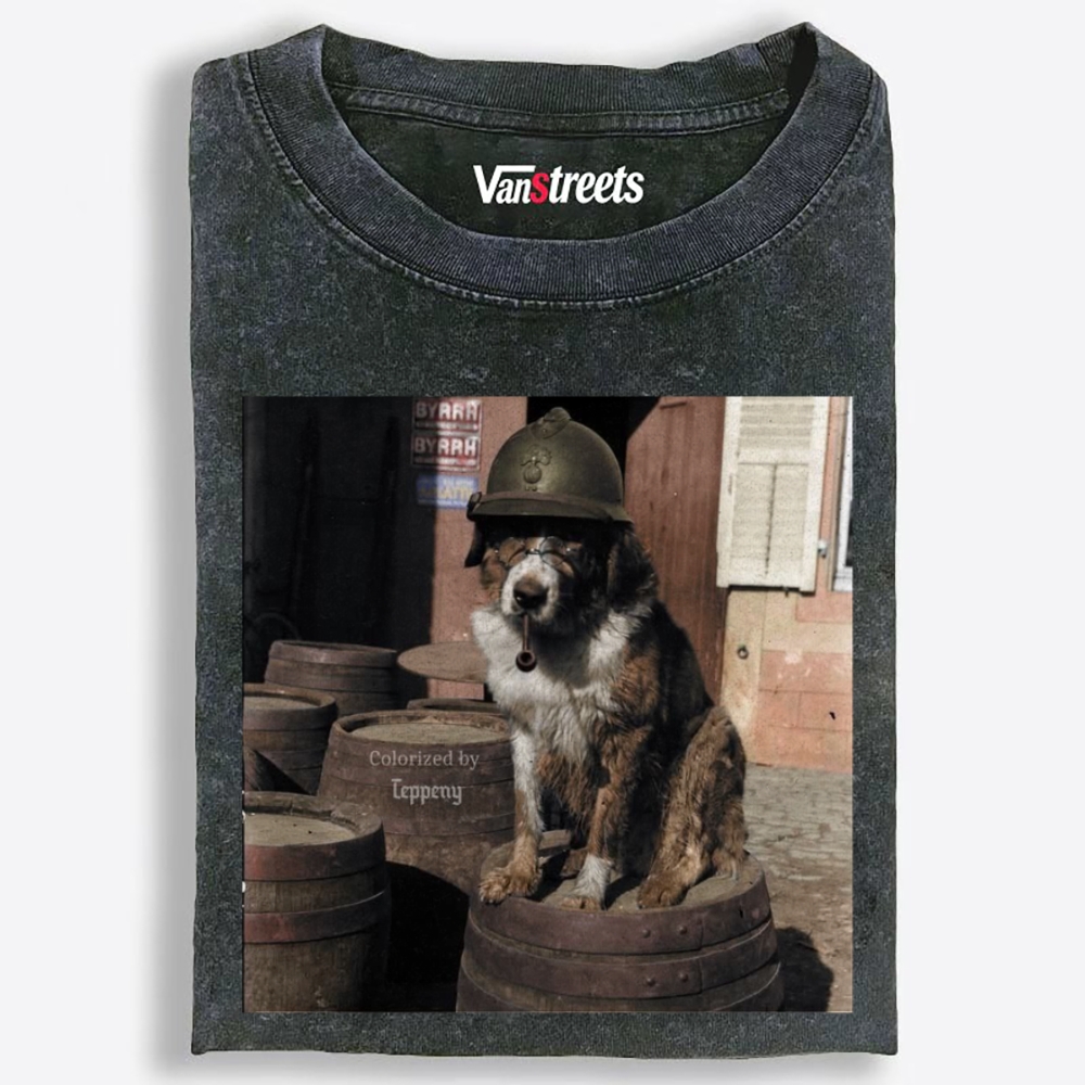 Ace Veteran Woof Retro Washed T-Shirt | 100% Cotton | Streetwear Essential