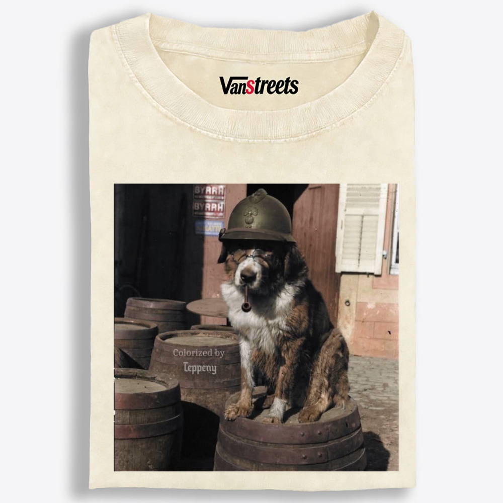 Ace Veteran Woof Retro Washed T-Shirt | 100% Cotton | Streetwear Essential