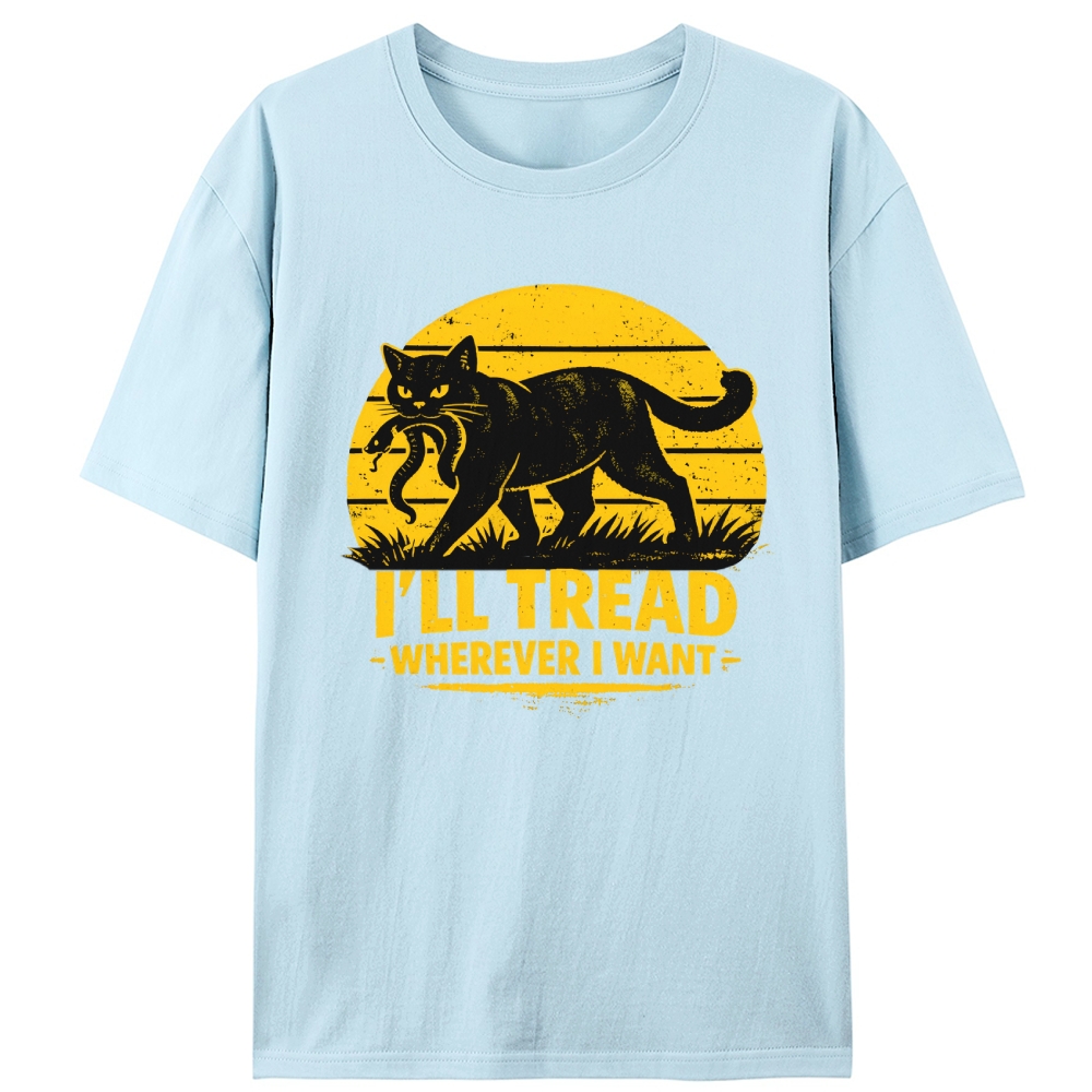 Cat Wins Snake Retro Designed for Women - Slim Fit Cotton Tee