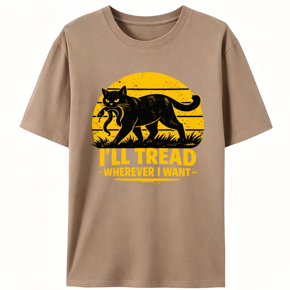 Cat Wins Snake Retro Designed for Women - Slim Fit Cotton Tee