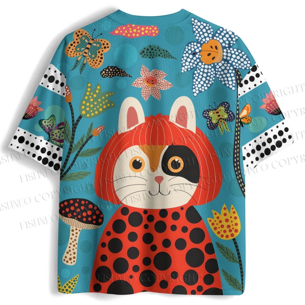 Yayoi Kusama Cat Girl Jersey Shirts