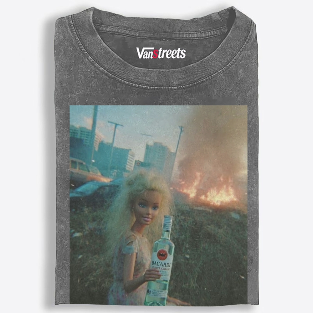 "Everything is Fine" Catastrophe Barbie Retro Washed T-Shirt | 100% Cotton | Streetwear Essential