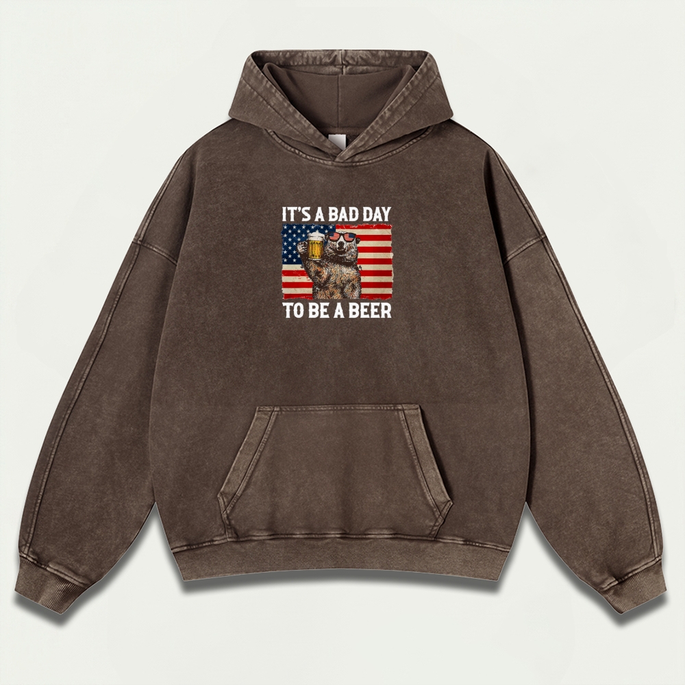 To Be A Bear Vintage Premium Heavyweight Trail Hoodie-HikeVista