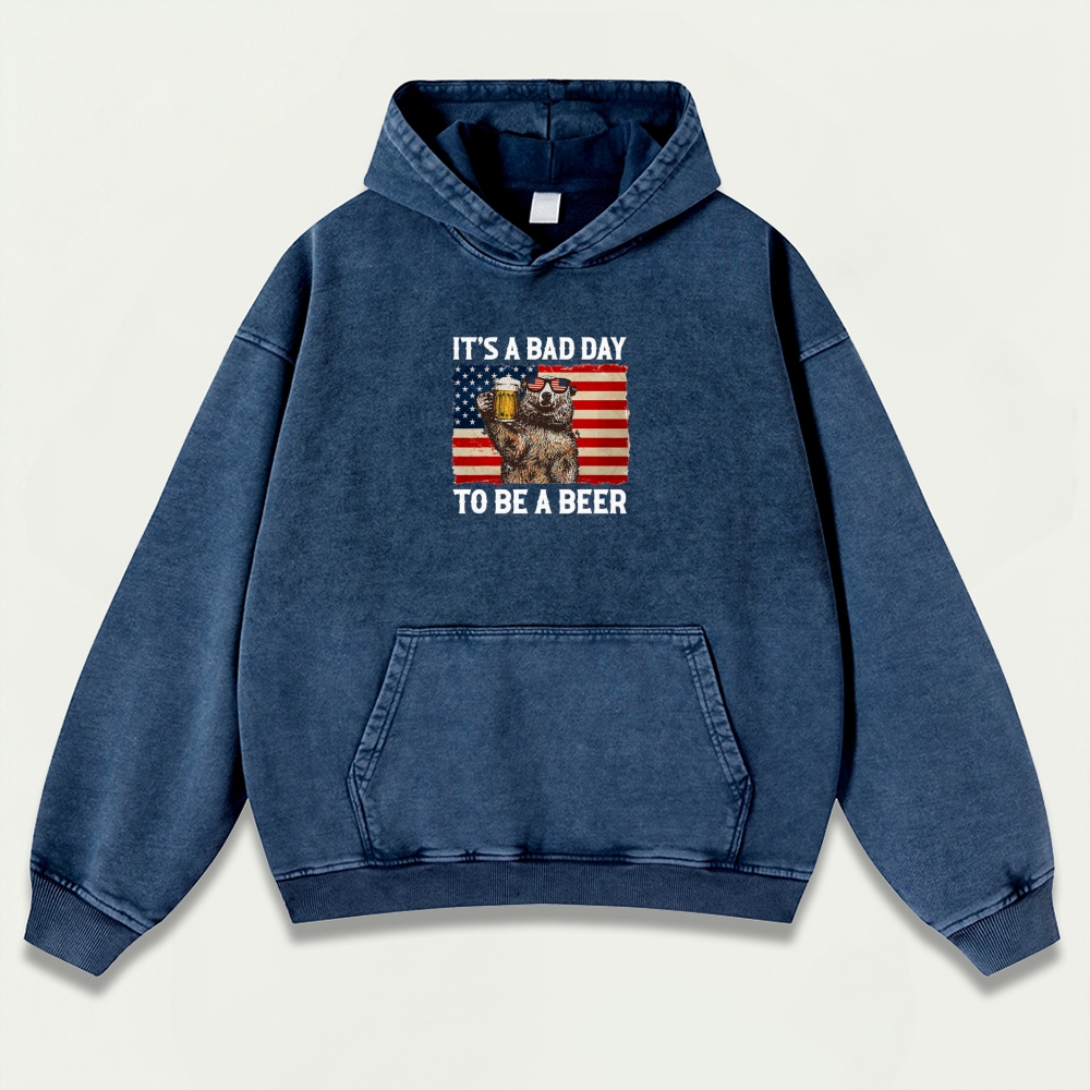 To Be A Bear Vintage Premium Heavyweight Trail Hoodie-HikeVista