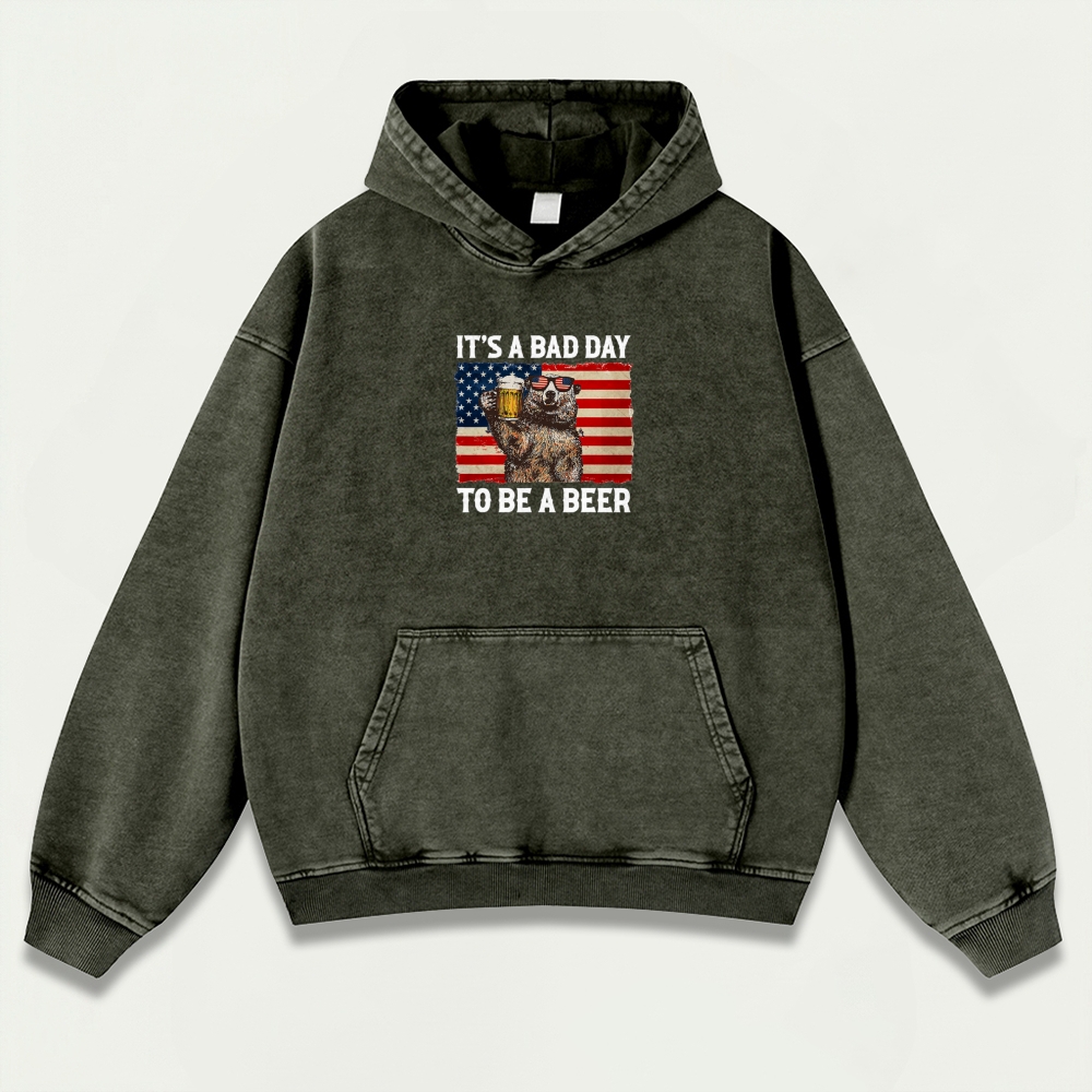 To Be A Bear Vintage Premium Heavyweight Trail Hoodie-HikeVista