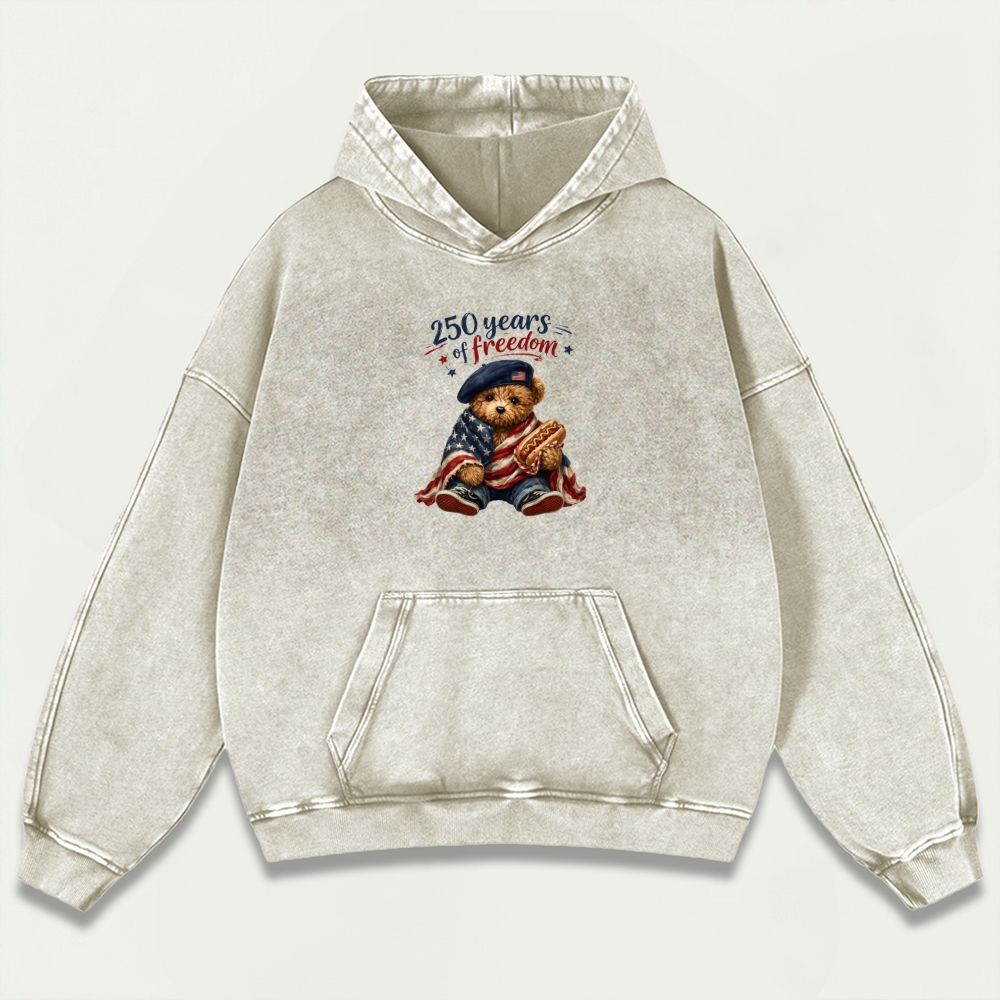 250 Years Of Freedom Vintage Premium Heavyweight Trail Hoodie-HikeVista