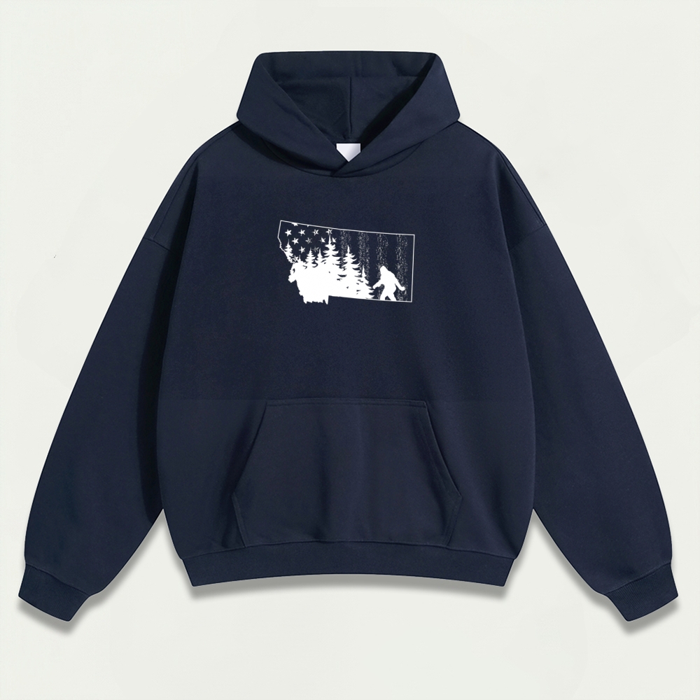 American Flag Bigfoot Heavyweight Trail Hoodie-HikeVista